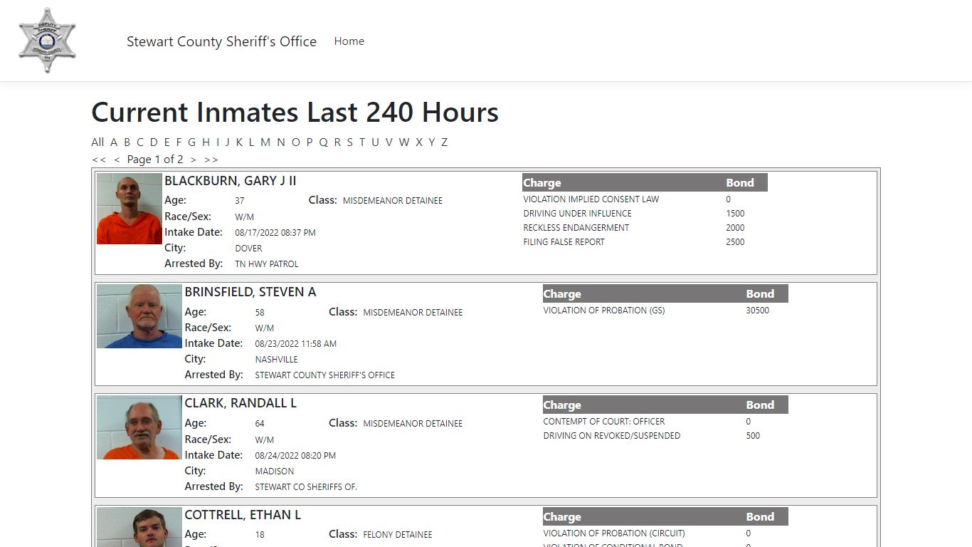 Inmates - ISOMS Portal